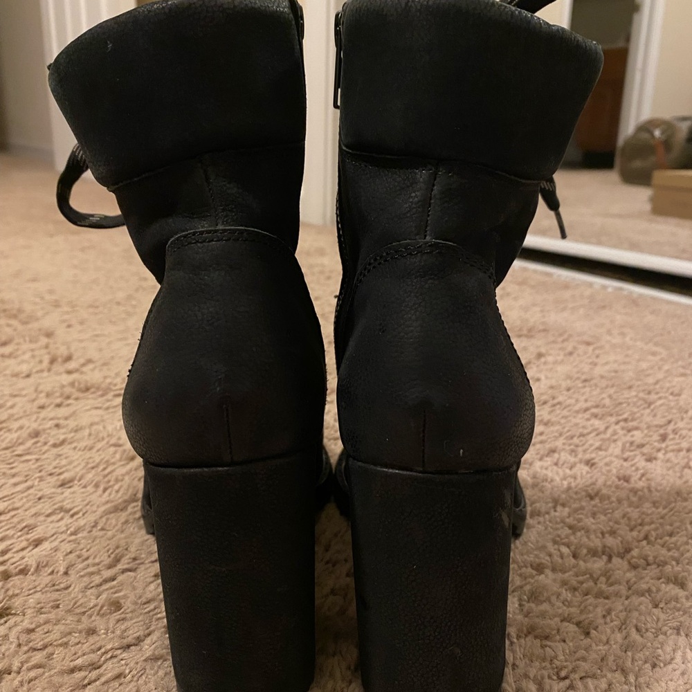 Gianni Bini Mapped Out Black Lace-Up Boots - Picture 3 of 3